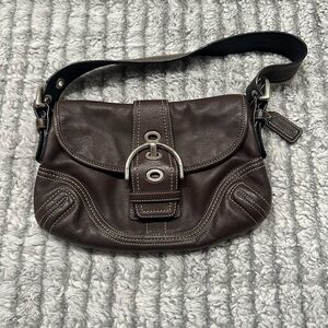 Vintage COACH Brown Leather Shoulder Bag